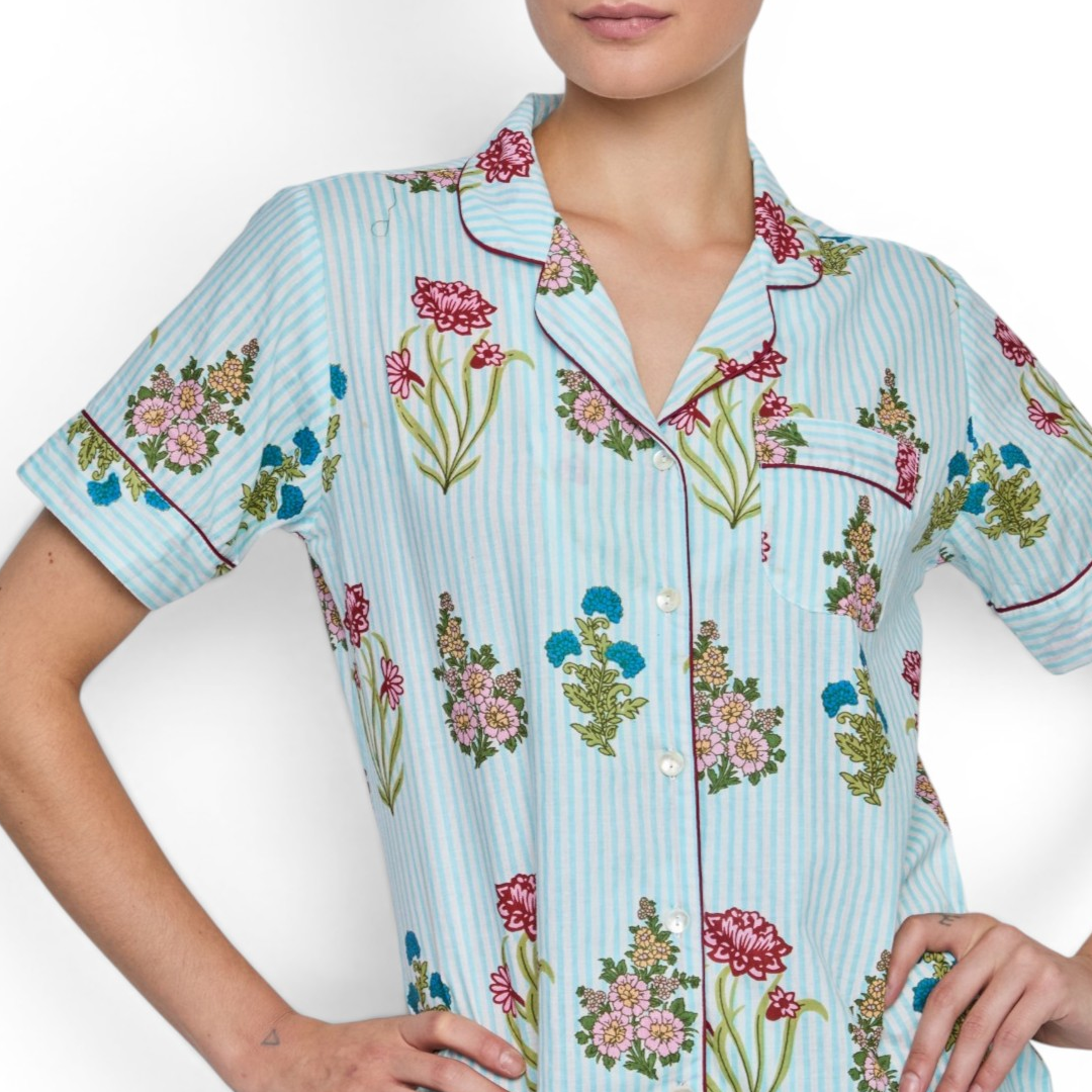 "BLUE BELL GARDEN" SHORT SLEEVE PAJAMA