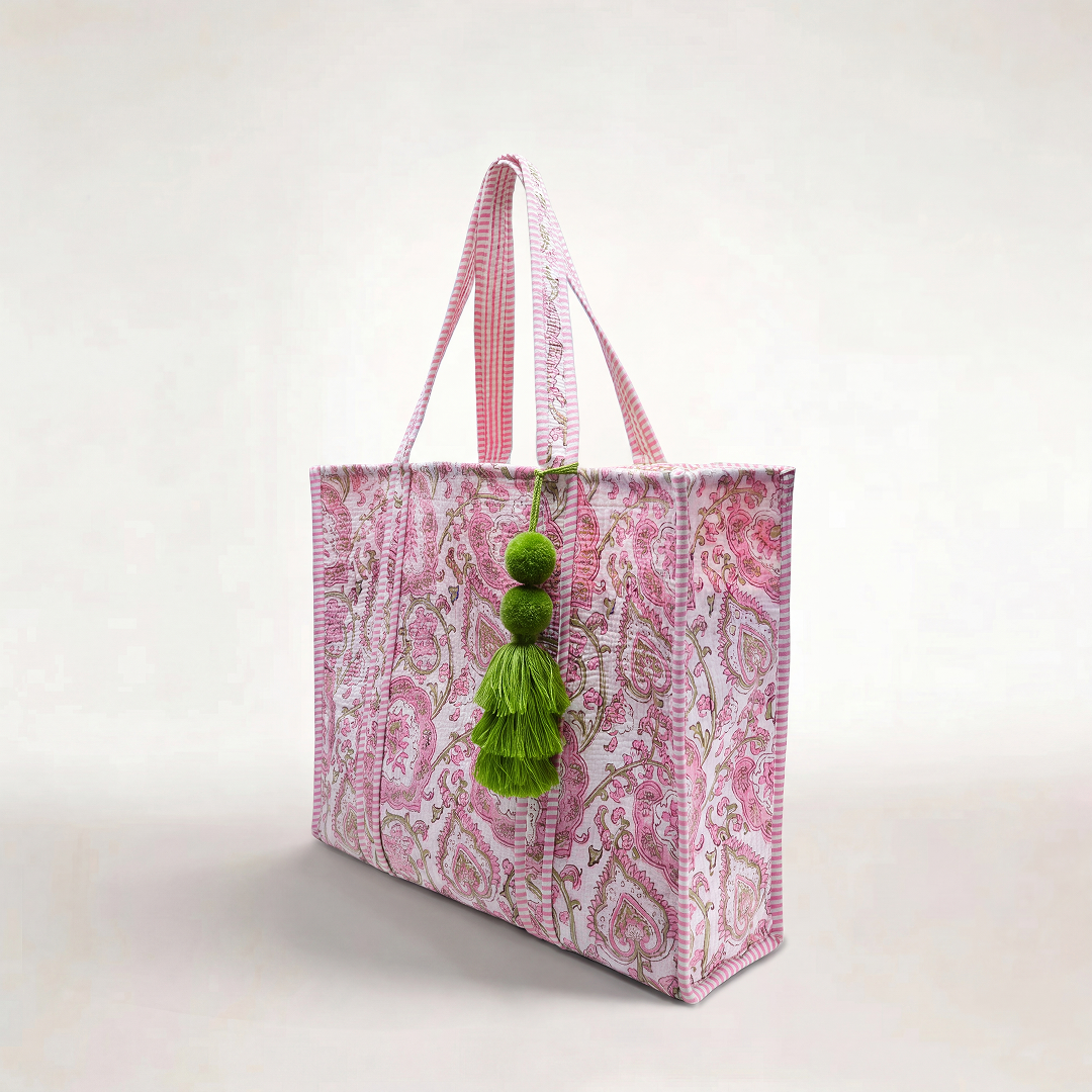 "BLUSH HEARTS" TOTE BAG