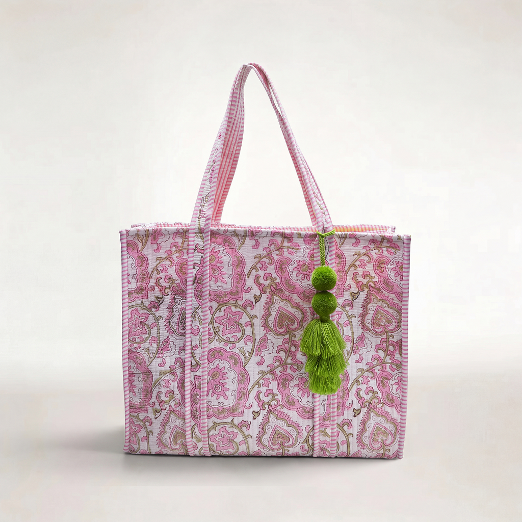 "BLUSH HEARTS" TOTE BAG