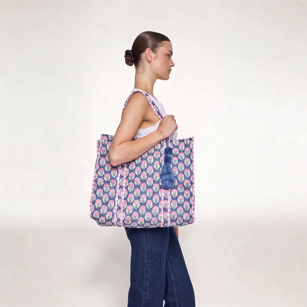 "INDIGO BLOSSOM" TOTE BAG