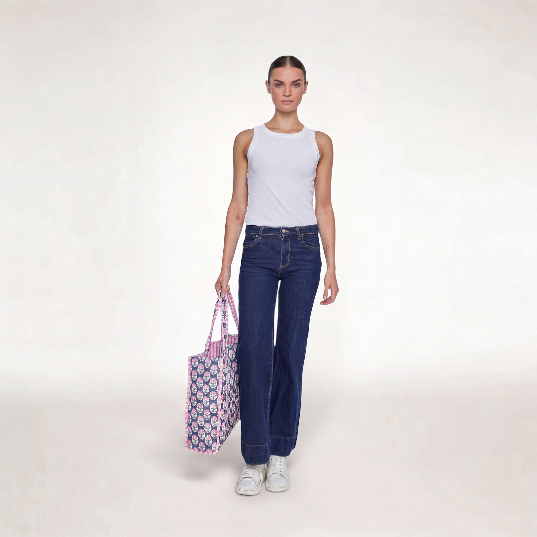 "INDIGO BLOSSOM" TOTE BAG