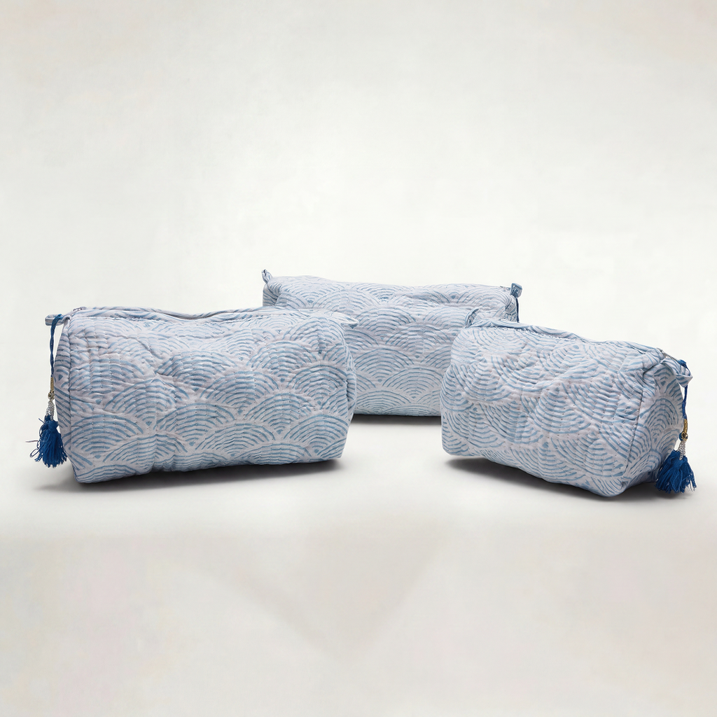 "RAINBOW BLUE" COSMETIC BAG