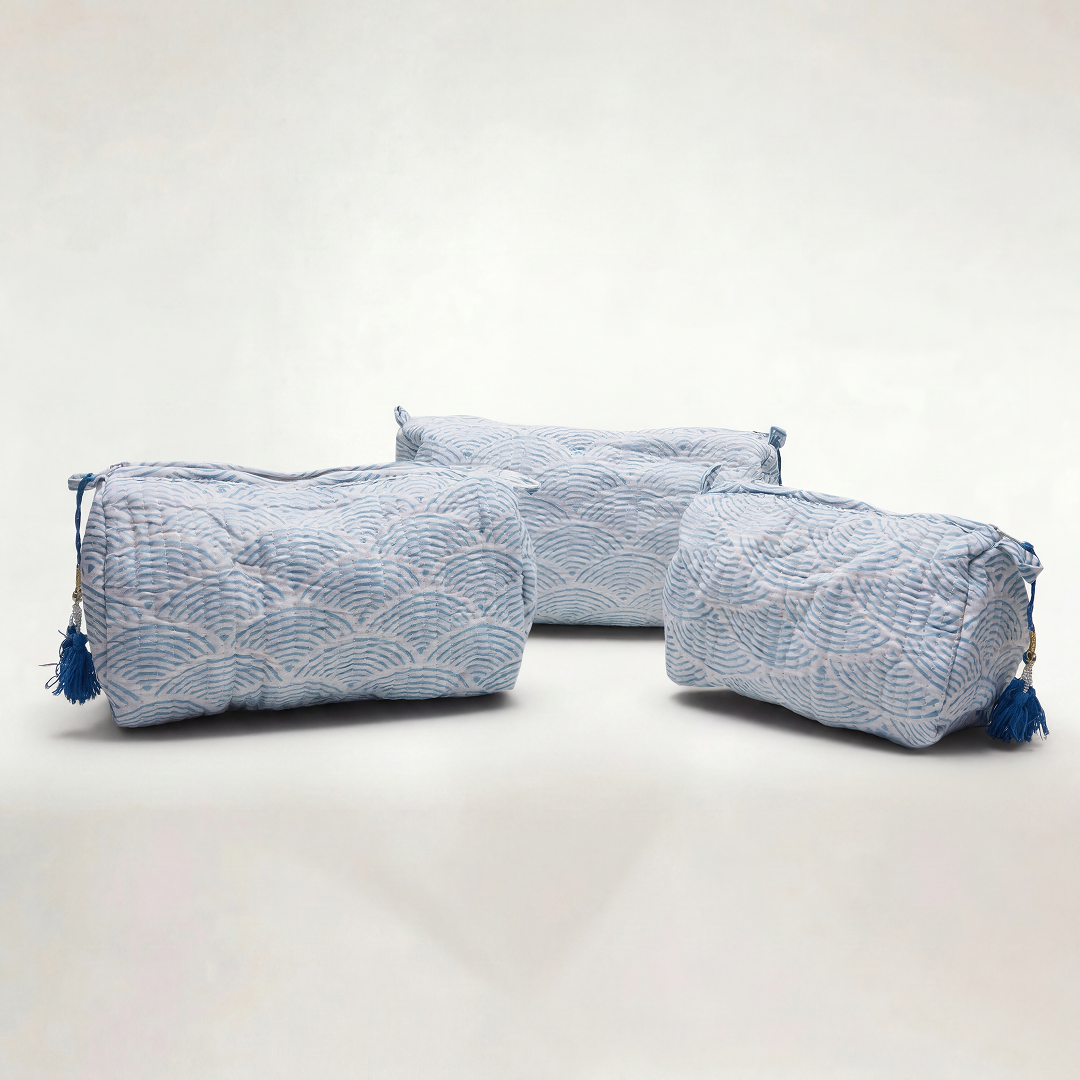 "RAINBOW BLUE" COSMETIC BAG