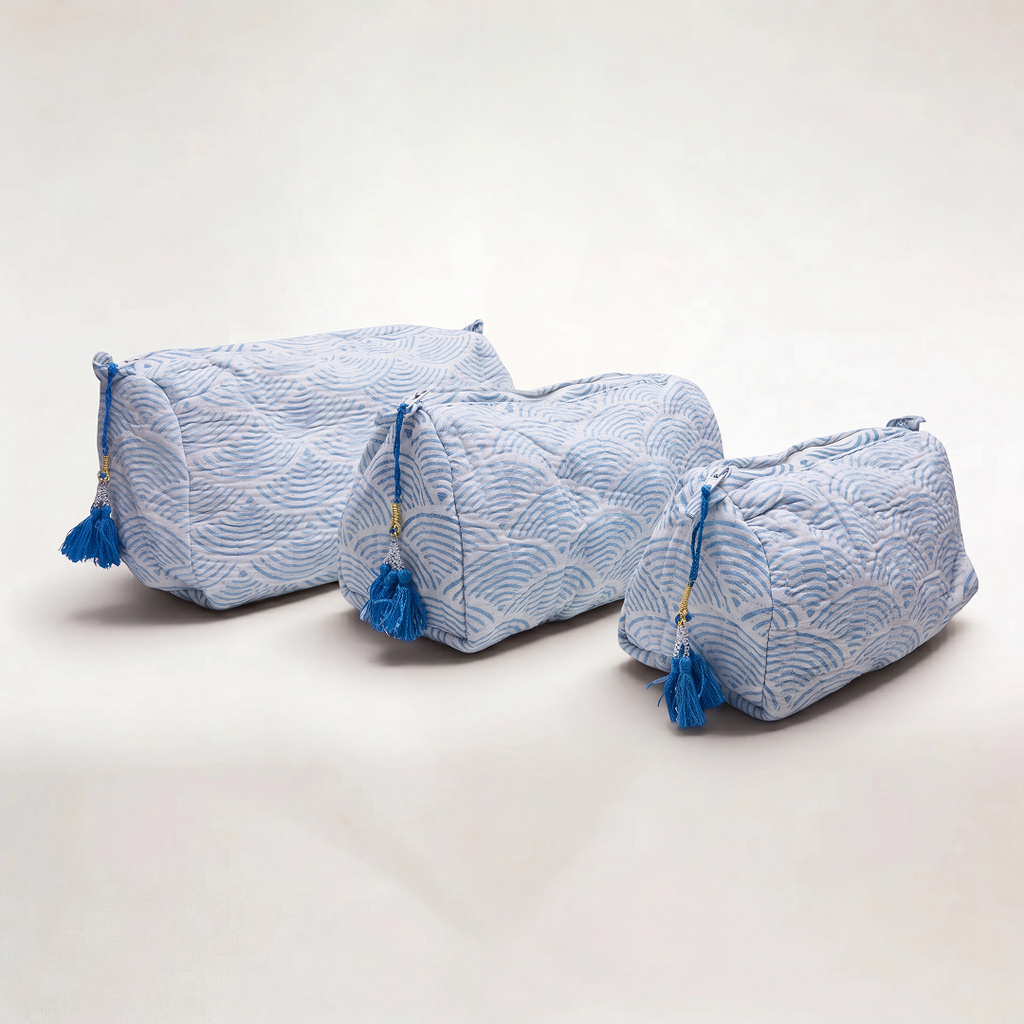 "RAINBOW BLUE" COSMETIC BAG
