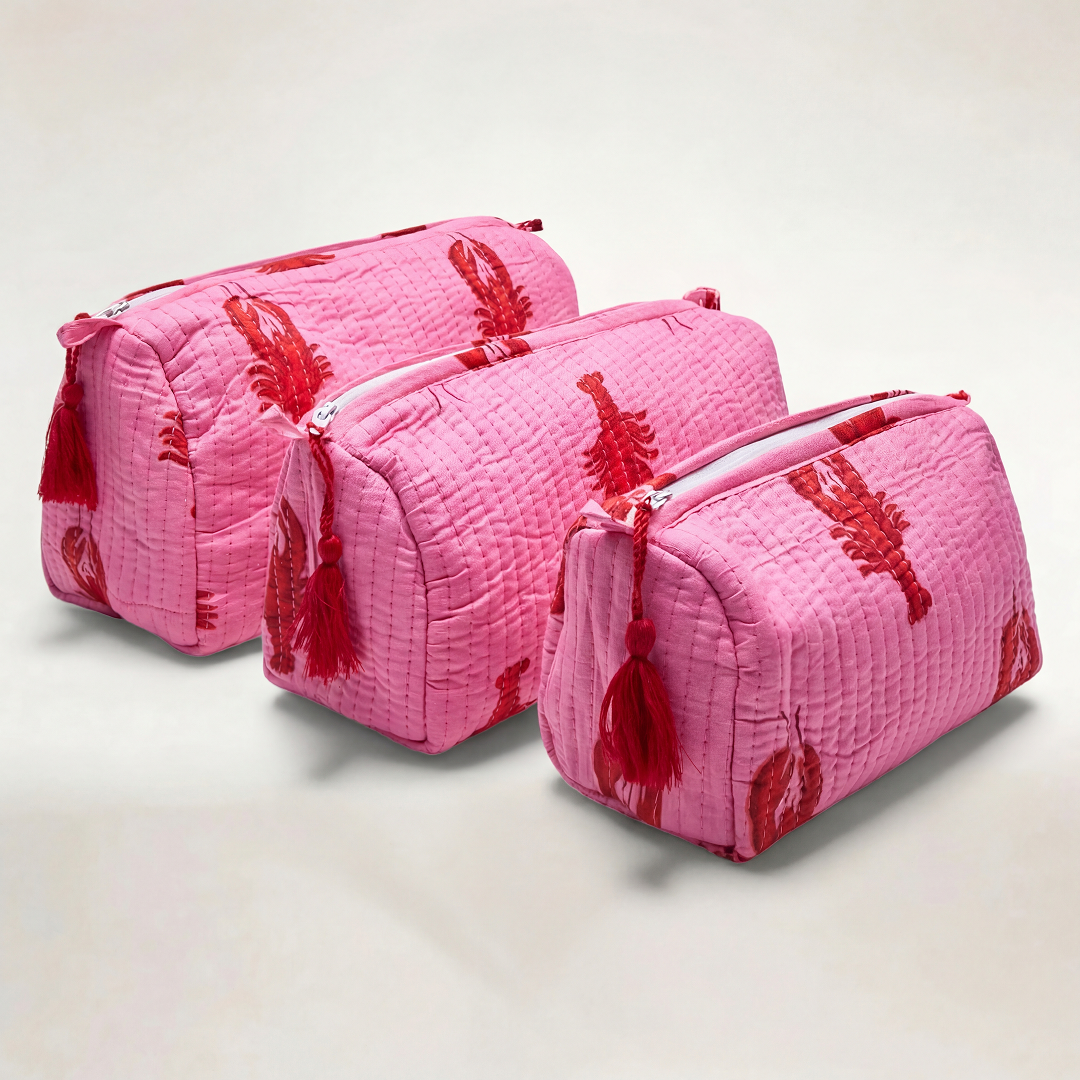 KIT DE 3 COSMETIQUERAS "THE HAMPTONS"