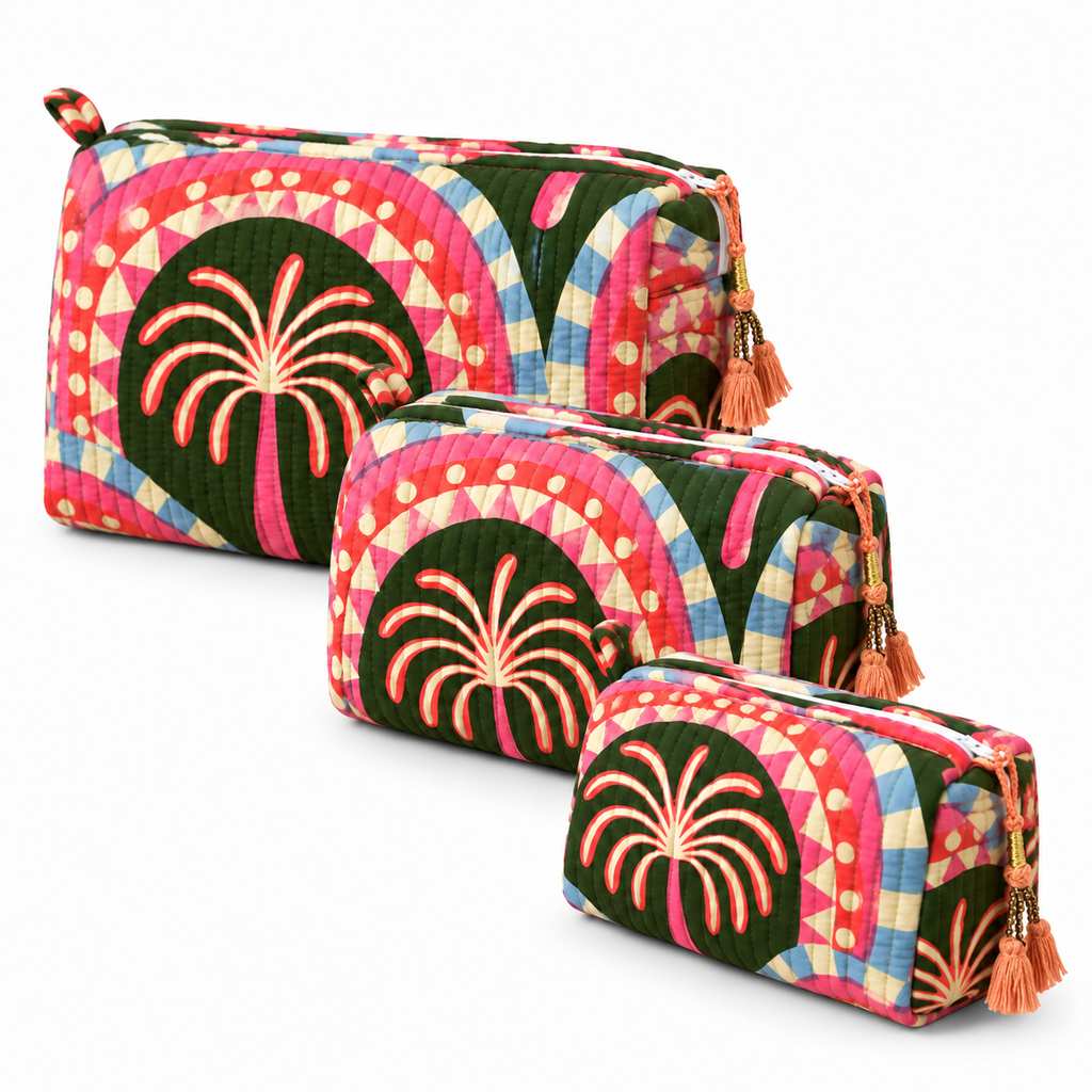 "THE PALMS" COSMETIC BAG