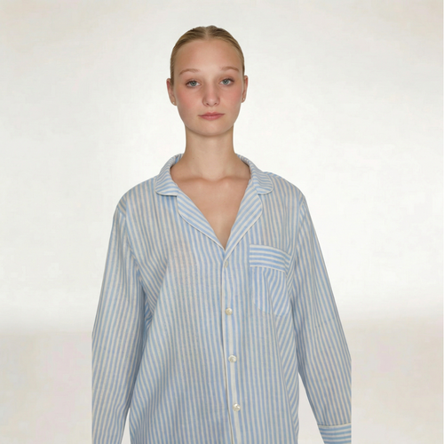 "CLASSIC BABY BLUE STRIPE" LONG SLEEVE PAJAMA