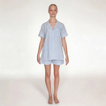 PIJAMA "CLASSIC STRIPE BLUE" CON SHORT