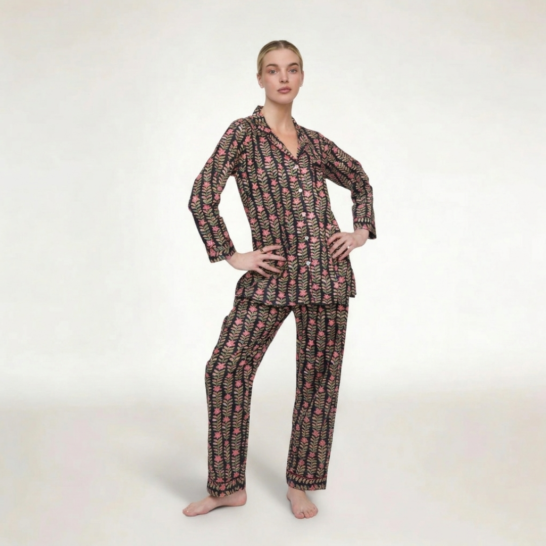 PIJAMA "NOIR GARDEN"