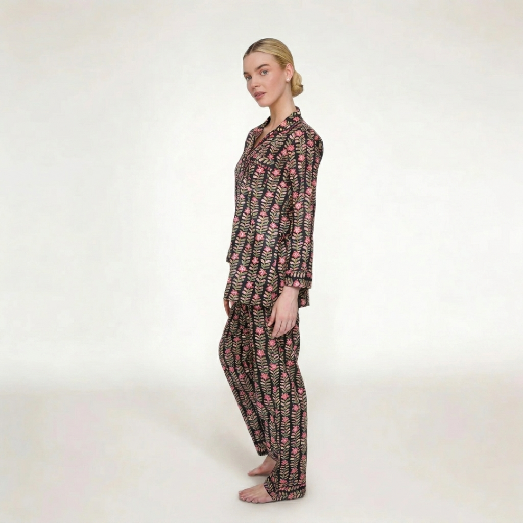 PIJAMA "NOIR GARDEN"