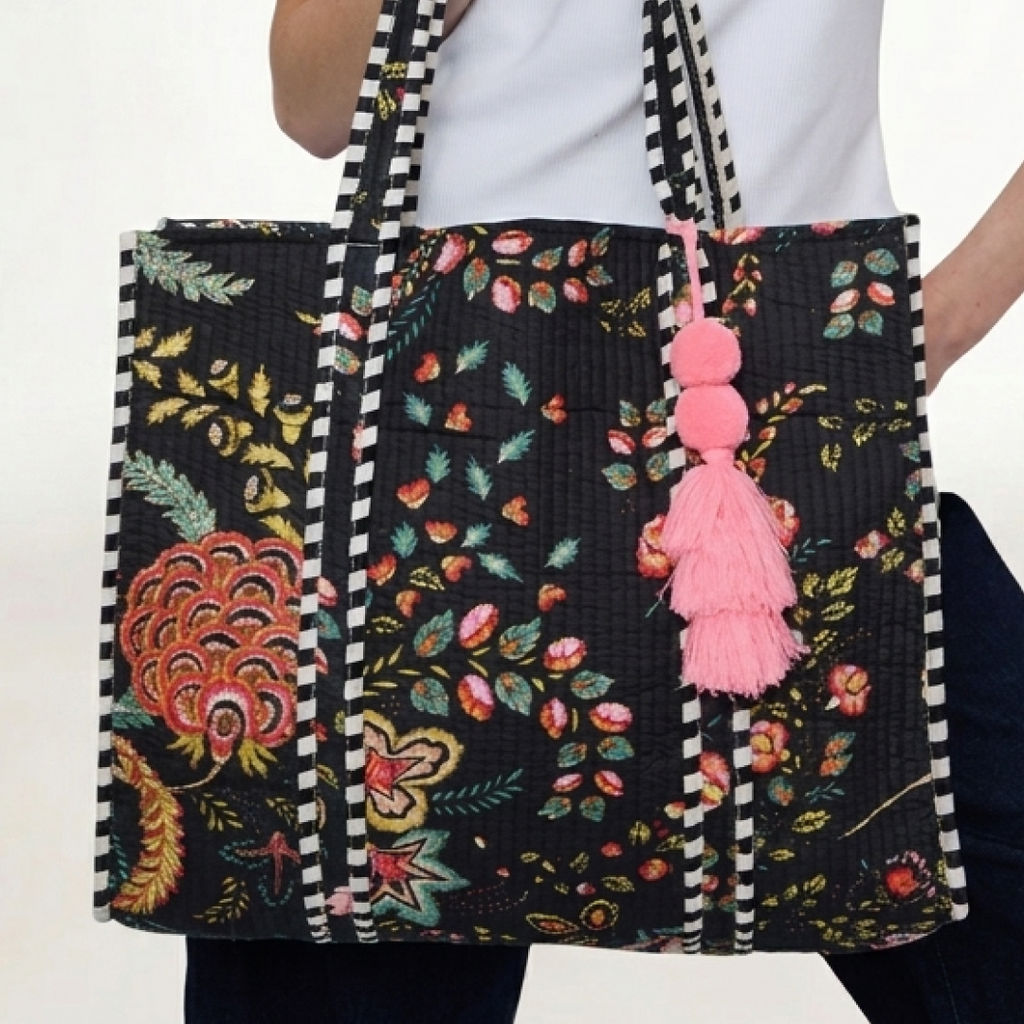 TOTE BAG "MIDNIGHT BLOOM"