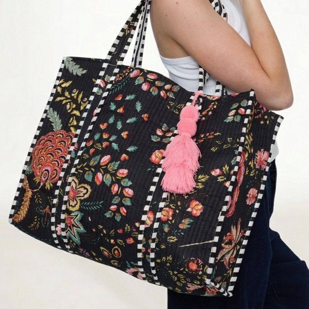 TOTE BAG "MIDNIGHT BLOOM"