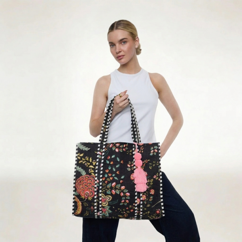 TOTE BAG "MIDNIGHT BLOOM"